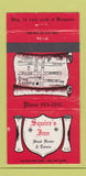 Matchbook Cover - Squire's Inn Steak House Tavern Brampton ON 30 Strike