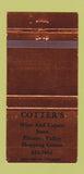 Matchbook Cover - Cotter's Wine Liquor Pleasant Valley? 30 Strike
