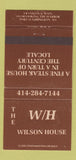 Matchbook Cover - Wilson House Steak Port Washington WA 30 Strike