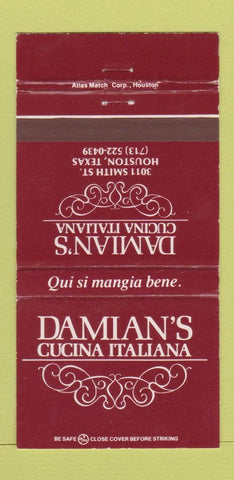 Matchbook Cover - Damian's Italian Restaurant Houston TX 30 Strike