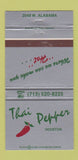 Matchbook Cover - Thai Pepper Houston TX 30 Strike