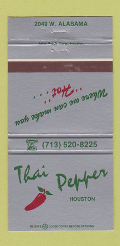 Matchbook Cover - Thai Pepper Houston TX 30 Strike