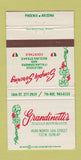 Matchbook Cover - Grandinetti's Italian Restaurant Phoenix AZ 30 Strike