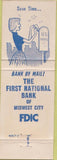 Matchbook Cover - Bank Midwest City OK