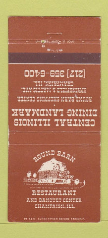 Matchbook Cover - Round Barn Restaurant Champaign IL 30 Strike