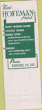 Matchbook Cover - New Hoffman Hotel Bedford PA