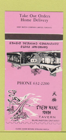 Matchbook Cover - Tien Kue Inn Tavern Burlington ON Chinese 30 Strike