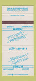 Matchbook Cover - Streetscapes Night Club Forum Arlington Heights IL 30 Strike