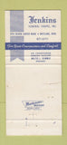 Matchbook Cover - Jenkins Funeral Home Westlake OH 30 Strike