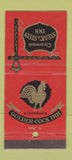 Matchbook Cover Clearman's Golden Cock Inn San Gabriel Pico CA 21 Strike Feature