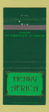 Matchbook Cover - Henry Africa Alexandria VA 30 Strike