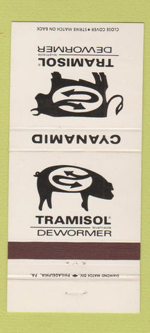 Matchbook Cover - Cyanamid Thamisol Dewormer pig 30 Strike