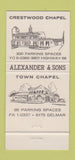 Matchbook Cover - Alexander Funeral Home St Louis? Route 66 30 Strike