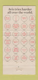 Matchbook Cover - Avis Car Rentals Houston TX WEAR 30 Strike