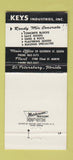Matchbook Cover - Keys Concrete ST Petersburg FL 30 Strike