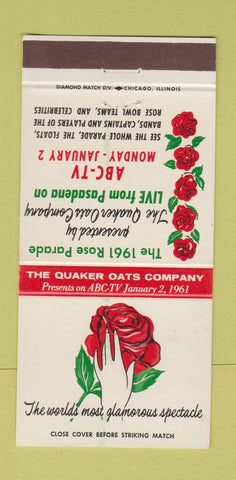 Matchbook Cover - 1961 Rose Parade Pasadena CA ABC TV 30 Strike