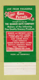 Matchbook Cover - 1961 Rose Parade Pasadena CA ABC TV 30 Strike