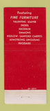 Matchbook Cover - Gerig Furniture Auburn IN 21 Strike Feature