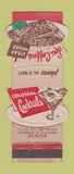 Matchbook Cover - Lou Coffee Steak House Denver Colorado Contour