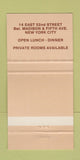 Matchbook Cover - Il Merskello Italian New York City 30 Strike