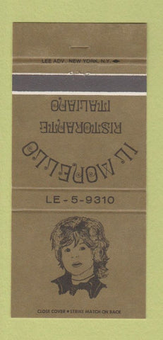 Matchbook Cover - Il Monello Italian New York City 30 Strike