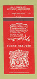 Matchbook Cover - Plantation Steak Westmont IL 30 Strike