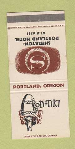 Matchbook Cover - Sheraton Portland OR Kon Tiki 30 Strike