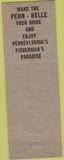 Matchbook Cover - Penn Belle Hotel Bellefonte PA