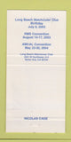 Matchbook Cover - Nicholas Cage Long Beach CA Match Club 30 Strike