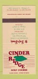 Matchbook Cover - Cinder Ridge Golf Wilmington IL 30 Strike