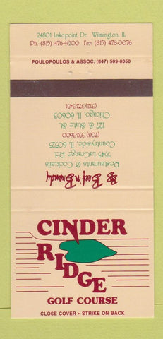 Matchbook Cover - Cinder Ridge Golf Wilmington IL 30 Strike
