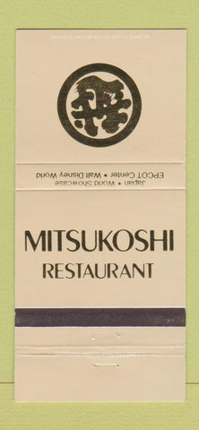 Matchbook Cover - Mitsukoshi Japanese Restaurant Walt Disney World 30 Strike