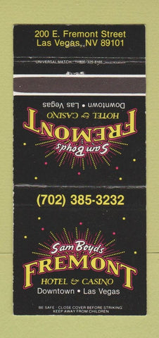 Matchbook Cover - Sam Boyds Fremont Hotel Casino Las Vegas NV 30 Strike
