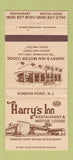Matchbook Cover - Harry's Inn Restaurant Somers Point NJ 30 Strike