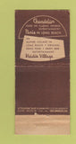 Matchbook Cover - Heidi's Village Long Beach CA WORN 21 Strike Feature