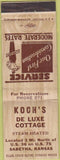 Matchbook Cover - Koch's Cottage Sabetha KS