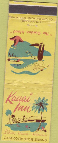 Matchbook Cover - Kauai Inn Kauai HI golf