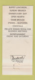 Matchbook Cover - Branded Steak House Crystal Lake IL 30 Strike