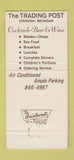 Matchbook Cover - The Trading Post Standish MI 30 Strike