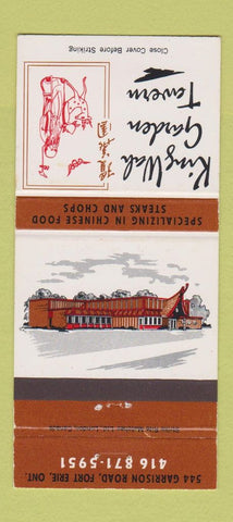 Matchbook Cover - King Wah Garden Tavern Chinese Fort Erie ON 30 Strike