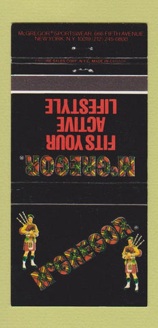 Matchbook Cover - McGregor Clothes New York City 30 Strike