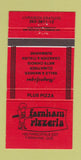 Matchbook Cover - Farnham Pizza Farnham QC 30 Strike