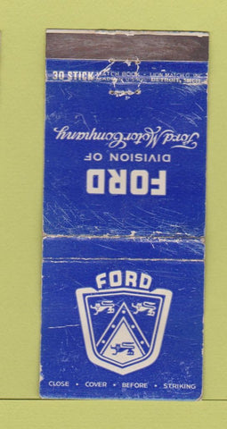 Matchbook Cover - Ford Motor Company WORN 30 Stick