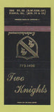 Matchbook Cover - Two Knights Itasca IL 30 Strike