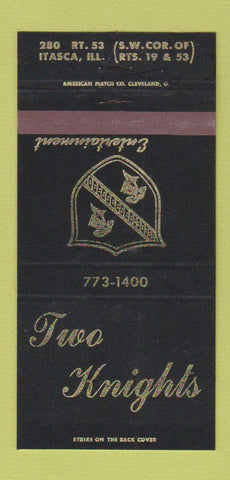 Matchbook Cover - Two Knights Itasca IL 30 Strike