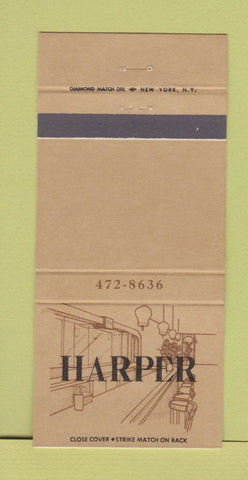 Matchbook Cover - Harper Restaurant New York City 30 Strike