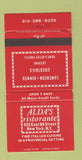 Matchbook Cover - Alda's Ristorante Italian New York City 30 Strike