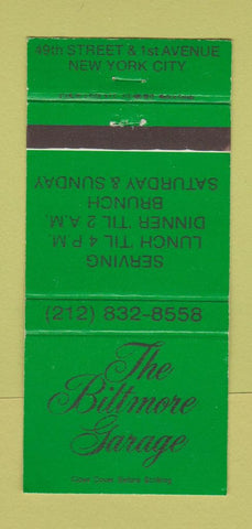 Matchbook Cover - Biltmore Garage New York City WEAR 30 Strike