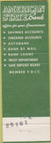 Matchbook Cover - American State Bank Lubbock TX