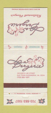 Matchbook Cover - Las Bergerie Old Town Alexandria VA 30 Strike